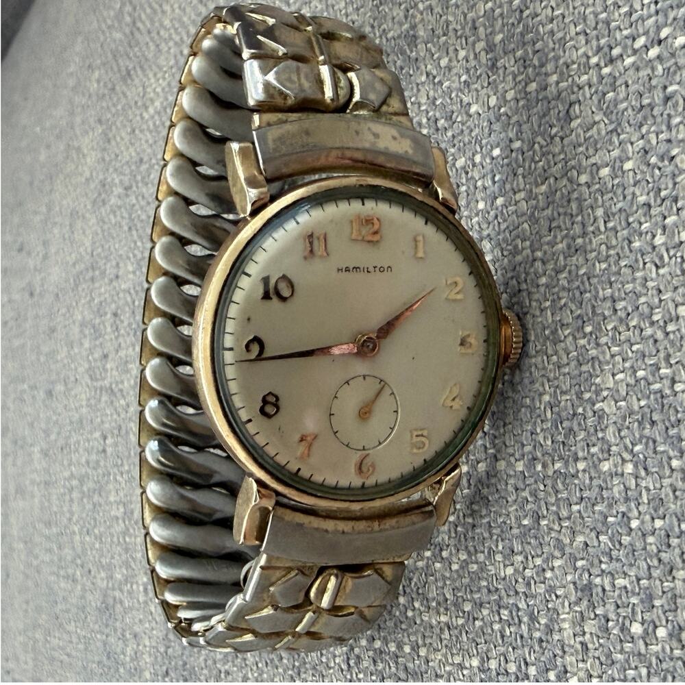 Hamilton Vintage 14K Gold Filled Men's Watch For Parts Or Restore
